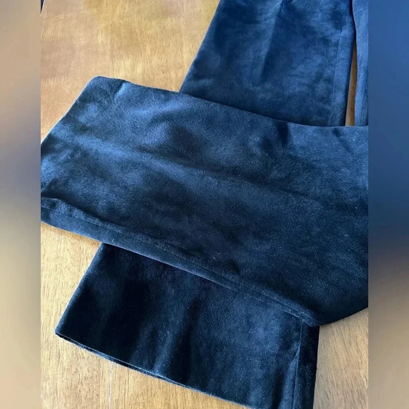 Vintage Lord & Taylor Suede Leather Pants. Black Size 8 - Picture 12 of 12